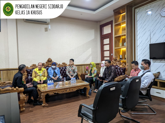 PENGADILAN NEGERI SIDOARJO MENERIMA DELEGASI STUDI BANDING JUDICIAL YOUNG LEADERSHIP